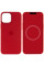 Чехол Silicone case (AAA) full with Magsafe and Animation для Apple iPhone 12 Pro / 12 (6.1) - Красный / Red