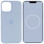 Чехол Silicone case (AAA) full with Magsafe and Animation для Apple iPhone 12 Pro / 12 (6.1) - Голубой / Cloud Blue