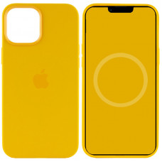 Чехол Silicone case (AAA) full with Magsafe and Animation для Apple iPhone 12 Pro / 12 (6.1) - Желтый / Sunflower