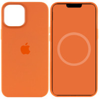 Чехол Silicone case (AAA) full with Magsafe and Animation для Apple iPhone 12 Pro / 12 (6.1) - Оранжевый / Kumquat