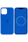 Чехол Silicone case (AAA) full with Magsafe and Animation для Apple iPhone 12 Pro / 12 (6.1) - Синий / Capri Blue - фото