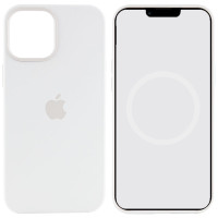 Чехол Silicone case (AAA) full with Magsafe and Animation для Apple iPhone 12 Pro Max (6.7) - Белый / White