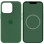 Чехол Silicone case (AAA) full with Magsafe and Animation для Apple iPhone 13 Pro Max (6.7) - Зеленый / Clover