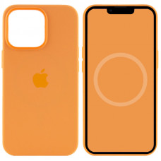 Чохол Silicone case (AAA) full with Magsafe and Animation для Apple iPhone 13 Pro Max (6.7) - Помаранчевий / Marigold