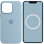 Чехол Silicone case (AAA) full with Magsafe and Animation для Apple iPhone 13 Pro Max (6.7) - Голубой / Blue Fog