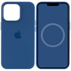 Чохол Silicone case (AAA) full with Magsafe and Animation для Apple iPhone 13 Pro (6.1) - Синій / Blue Jay