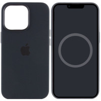 Чохол Silicone case (AAA) full with Magsafe and Animation для Apple iPhone 13 Pro (6.1) - Чорний / Midnight