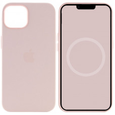 Чохол Silicone case (AAA) full with Magsafe and Animation для Apple iPhone 13 (6.1) - Рожевий / Chalk Pink