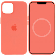 Чехол Silicone case (AAA) full with Magsafe and Animation для Apple iPhone 13 (6.1) - Розовый / Pink Pomelo