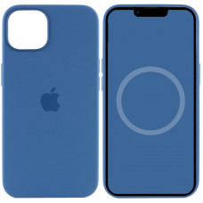 Чохол Silicone case (AAA) full with Magsafe and Animation для Apple iPhone 13 (6.1) - Синій / Blue Jay