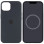 Чехол Silicone case (AAA) full with Magsafe and Animation для Apple iPhone 13 (6.1) - Черный / Midnight