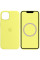 Чехол Silicone case (AAA) full with Magsafe and Animation для Apple iPhone 13 (6.1) - Желтый / Lemon Zest - фото