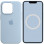 Чохол Silicone case (AAA) full with Magsafe and Animation для Apple iPhone 14 Pro (6.1) - Блакитний / Sky