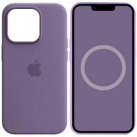 Чохол Silicone case (AAA) full with Magsafe and Animation для Apple iPhone 14 Pro (6.1) - Фіолетовий / Iris