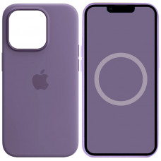 Чохол Silicone case (AAA) full with Magsafe and Animation для Apple iPhone 14 Pro (6.1) - Фіолетовий / Iris