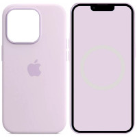 Чехол Silicone case (AAA) full with Magsafe and Animation для Apple iPhone 14 Pro (6.1) - Сиреневый / Lilac