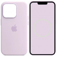 Чохол Silicone case (AAA) full with Magsafe and Animation для Apple iPhone 14 Pro (6.1) - Бузковий / Lilac