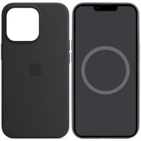 Чохол Silicone case (AAA) full with Magsafe and Animation для Apple iPhone 14 Pro (6.1) - Чорний / Midnight