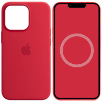 Чохол Silicone case (AAA) full with Magsafe and Animation для Apple iPhone 14 Pro Max (6.7) - Червоний / Red