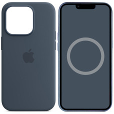 Чехол Silicone case (AAA) with Magsafe and Animation для Apple iPhone 14 Pro Max (6.7) - Синий / Storm Blue