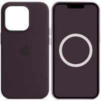 Чехол Silicone case (AAA) full with Magsafe and Animation для Apple iPhone 14 Pro Max (6.7) - Фиолетовый / Elderberry