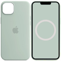 Чохол Silicone case (AAA) full with Magsafe and Animation для Apple iPhone 14 (6.1) - Бірюзовий / Succulent