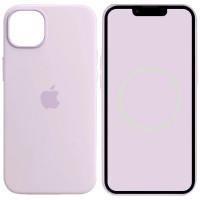 Чохол Silicone case (AAA) full with Magsafe and Animation для Apple iPhone 14 (6.1) - Бузковий / Lilac