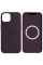 Чехол Silicone case (AAA) full with Magsafe and Animation для Apple iPhone 14 (6.1) - Фиолетовый / Elderberry - фото