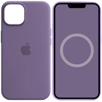 Чехол Silicone case (AAA) full with Magsafe and Animation для Apple iPhone 14 (6.1) - Фиолетовый / Iris