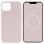 Чехол Silicone case (AAA) full with Magsafe and Animation для Apple iPhone 15 (6.1) - Розовый / Light pink