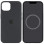 Чехол Silicone case (AAA) full with Magsafe and Animation для Apple iPhone 15 (6.1) - Черный / Black