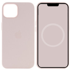 Чехол Silicone case (AAA) with Magsafe and Animation для Apple iPhone 15 Pro (6.1) - Розовый / Light pink