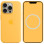 Чехол Silicone case (AAA) full with Magsafe and Animation для Apple iPhone 15 Pro (6.1) - Желтый / Sunshine