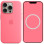 Чехол Silicone case (AAA) full with Magsafe and Animation для Apple iPhone 15 Pro (6.1) - Розовый / Pink