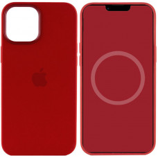 Чехол Silicone case (AAA) full with Magsafe and Animation для Apple iPhone 15 Pro Max (6.7) - Красный / Guava