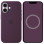 Чехол Silicone case (AAA) full with Magsafe and Animation для Apple iPhone 16 (6.1) - Plum