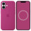 Чехол Silicone case (AAA) full with Magsafe and Animation для Apple iPhone 16 (6.1) - Fuchsia