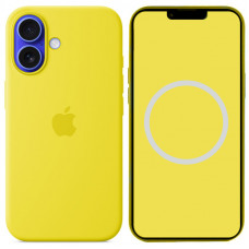 Чохол Silicone case (AAA) full with Magsafe and Animation для Apple iPhone 16 (6.1) - Star Fruit