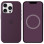 Чехол Silicone case (AAA) full with Magsafe and Animation для Apple iPhone 16 Pro (6.3) - Plum