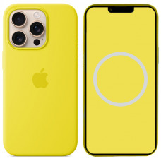 Чохол Silicone case (AAA) full with Magsafe and Animation для Apple iPhone 16 Pro (6.3) - Star Fruit