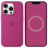 Чехол Silicone case (AAA) full with Magsafe and Animation для Apple iPhone 16 Pro Max (6.9) - Fuchsia