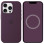 Чехол Silicone case (AAA) full with Magsafe and Animation для Apple iPhone 16 Pro Max (6.9) - Plum