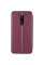Кожаный чехол-книжка Classy для Xiaomi Redmi 8 - Бордовый - фото