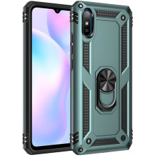 Ударостійкий чохол Serge Ring for Magnet для Xiaomi Redmi 9A - Зелений