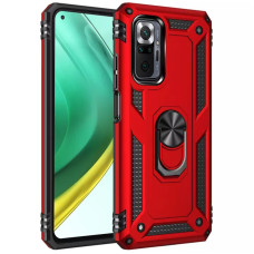 Ударостійкий чохол Serge Ring for Magnet для Xiaomi Redmi Note 10 Pro / 10 Pro Max - Червоний