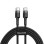 Дата кабель Baseus Cafule Type-C to Type-C PD2.0 60W (2m) (CATKLF-H) Чорний / Сірий
