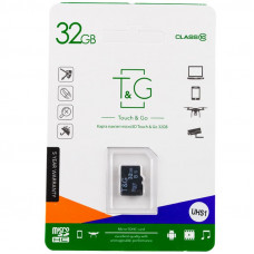 Карта памяти T&G microSDHC (UHS-1) 32 GB class 10 (без адаптера) - Черный