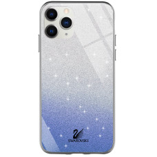 TPU+Glass чехол Swarovski для Apple iPhone 11 Pro (5.8) - Синий