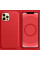 Кожаный чехол Leather Case (AAA) with MagSafe and Animation для Apple iPhone 12 Pro / 12 (6.1) - Red - фото