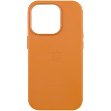 Шкіряний чохол Leather Case (AAA) with MagSafe and Animation для Apple iPhone 13 Pro Max (6.7) - Golden Brown